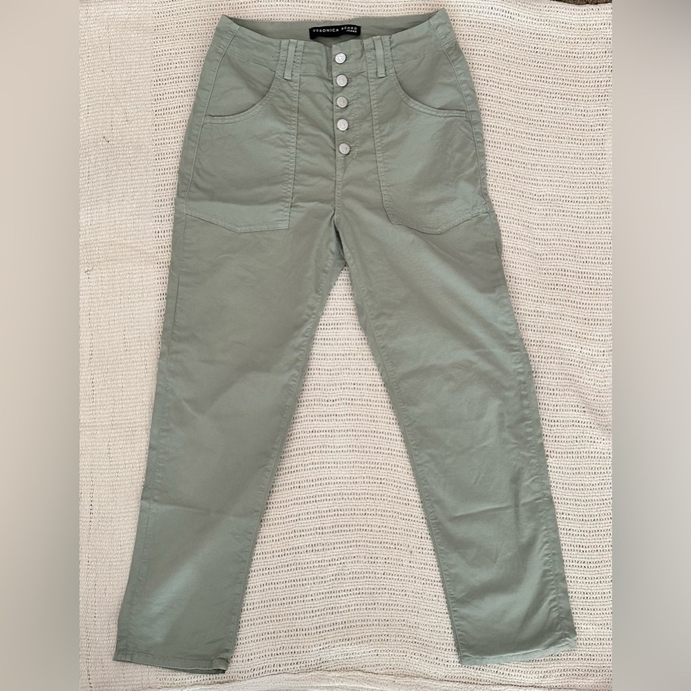 Veronica Beard Arya Straight High-Rise Pants
